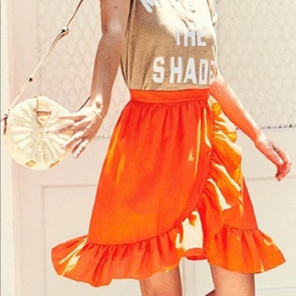 MARKED DOWN - J.Crew Linen Ruffle Skirt